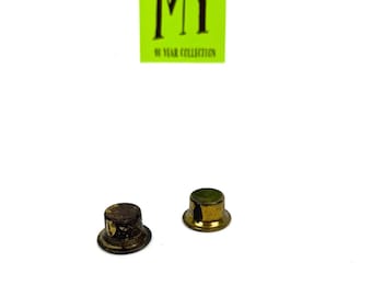 Vintage Brass Top Hat Finials Pair Lamp Shade Hardware Parts