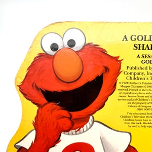 1993 Sesame Street Golden Book Elmo's Guessing Game Hardcover Series Book Children's book My40YearCollection image 10