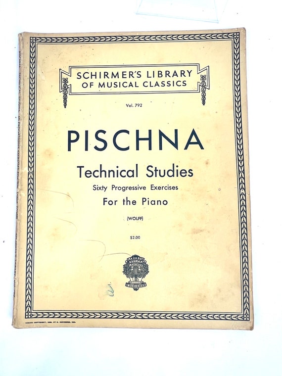 Vintage Pischna Piano Studies: Schirmer's Library, 1931 - Etsy