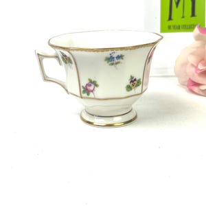 Antique Cup - Limoges France Avance  - Small Flowers Gold Trim - Chipped - My40YearCollection