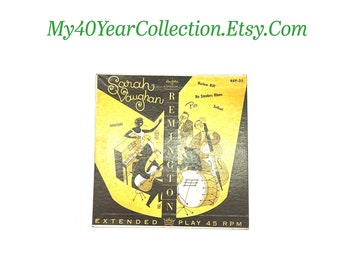 Vintage Vinyl Record - Remington Label 45 – Sarah Vaughan and All Star Jazz Band - My40YearCollection