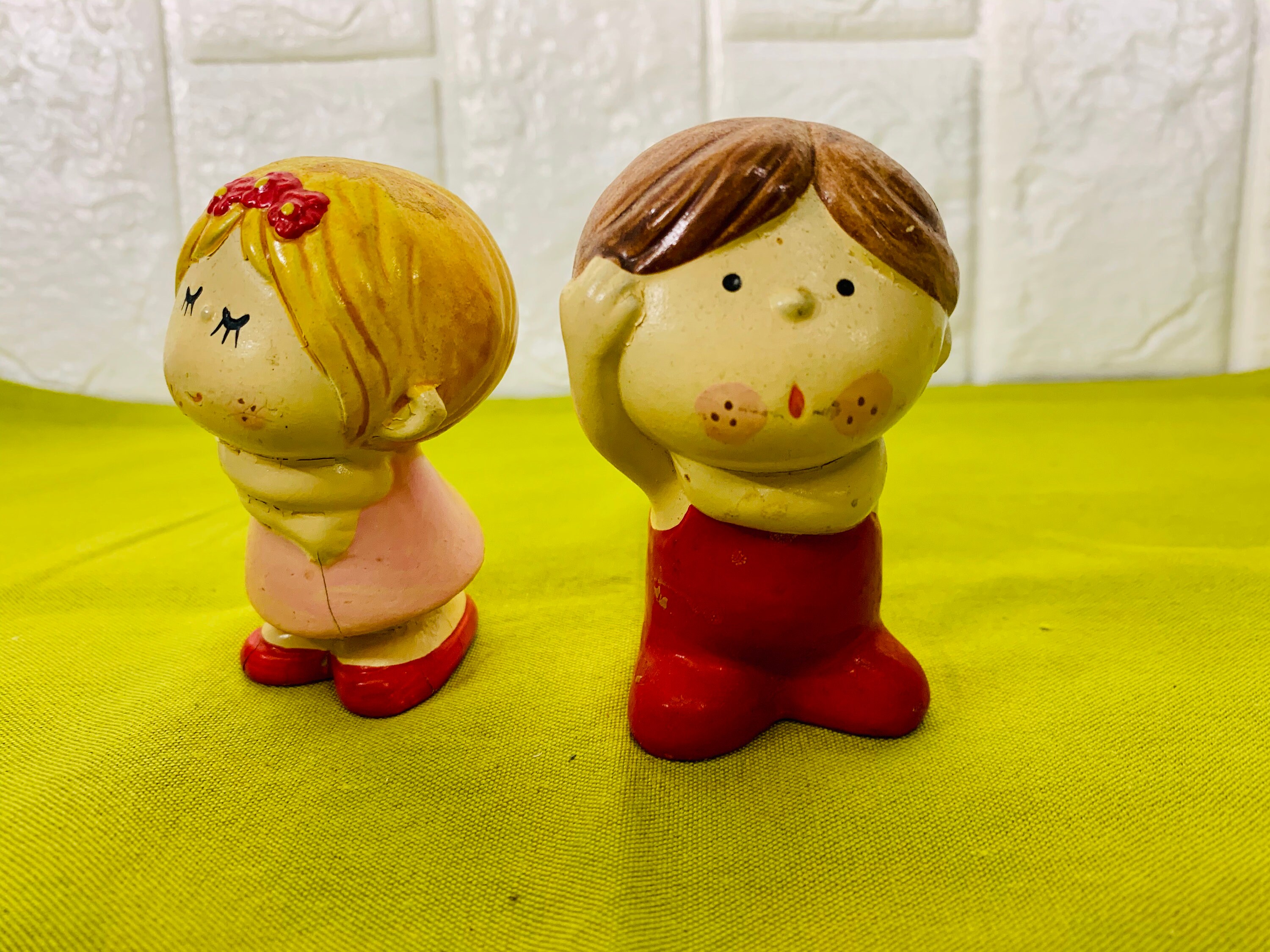 Vintage Ceramic Boy and Girl Figurines Collectible Figurines Etsy