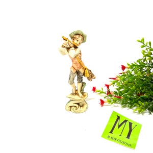Vintage Depose Italy Shepherd Boy Playing the Flute Figurine by Fontanini, 279 Polymer Resin Collectible Figurine My40YearCollection