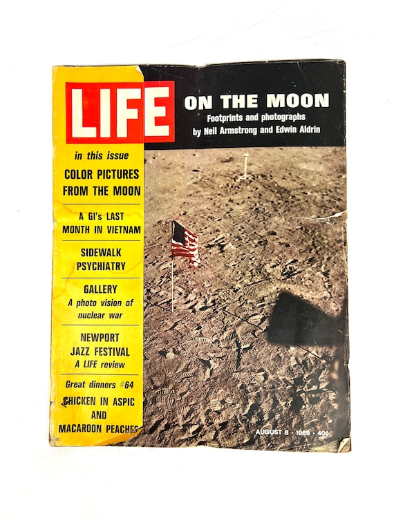 Vintage LIFE Magazine August 8, 1969: Moon Landing Issue - Etsy