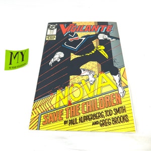 Vintage Vigilante, DC Comic, Number 40, 1985 Novak Save The Children, Superhero Graphic Novel My40YearCollection