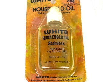 Vintage White Sewing Machine Oil: Stainless Household Oil Souvenir
