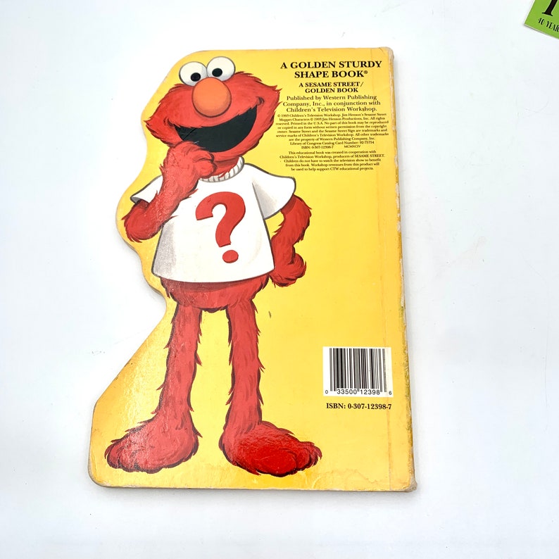 1993 Sesame Street Golden Book Elmo's Guessing Game Hardcover Series Book Children's book My40YearCollection imagem 6