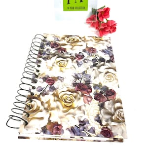 Pretty Floral Motif Vintage Tri-Coastal Ring Binder Phone Address Book Blank - My40YearCollection