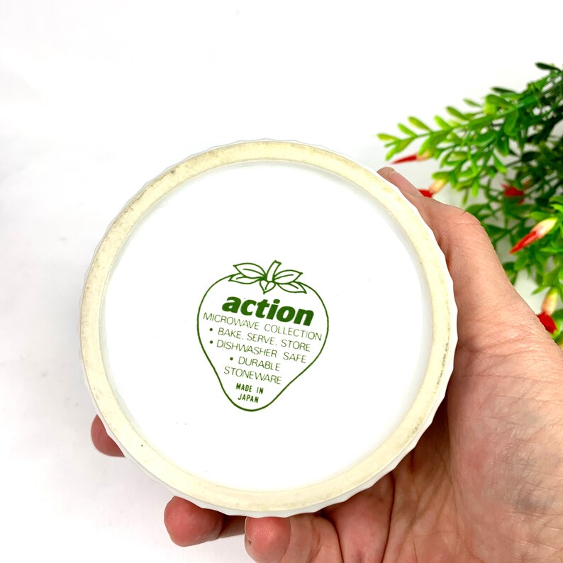 Vintage Action Strawberry Stoneware Ramekin Single Souffle Etsy