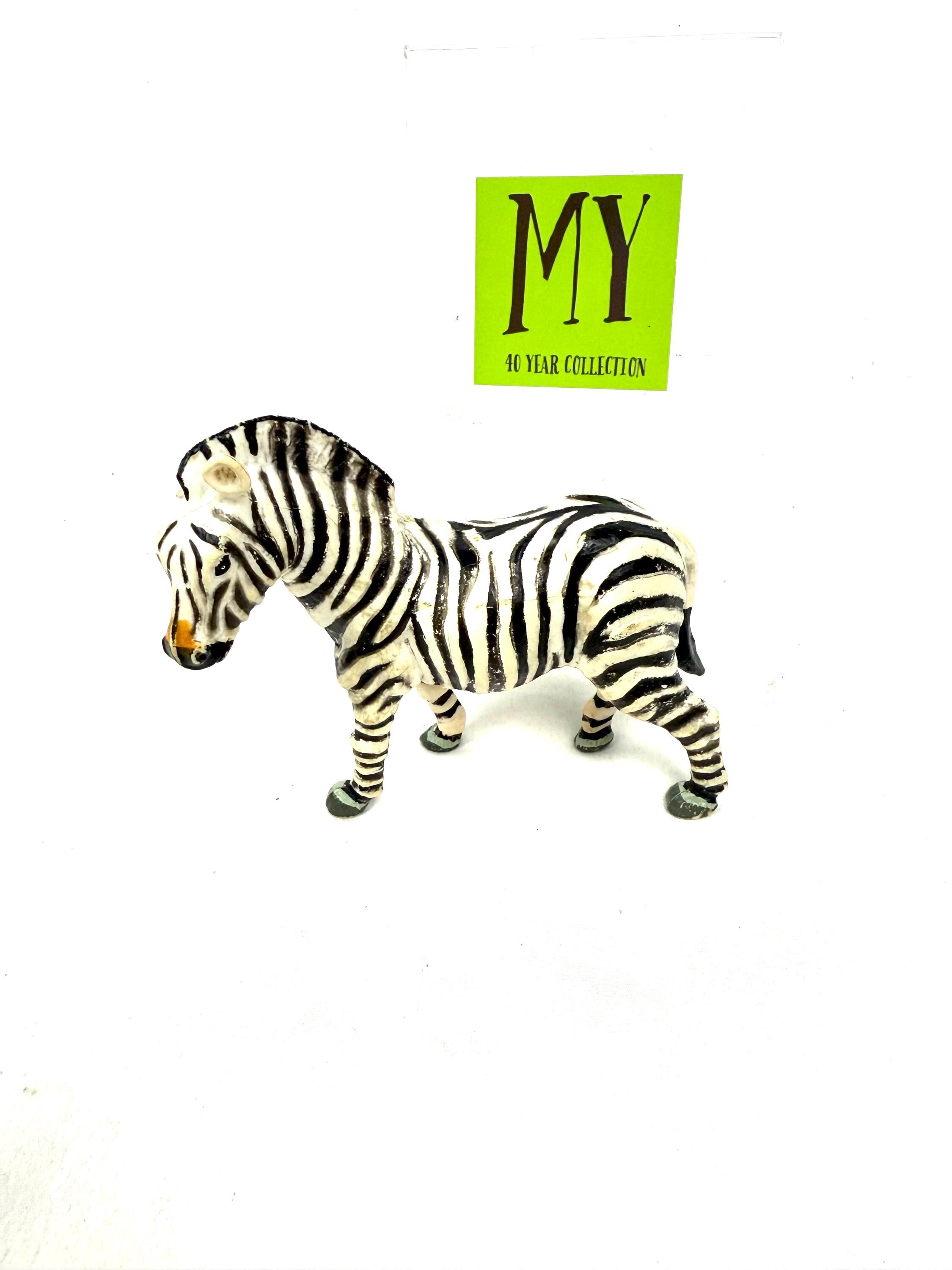 Vintage 1996 Safari Ltd Zebra Hard Plastic Toy — Realistic Animal