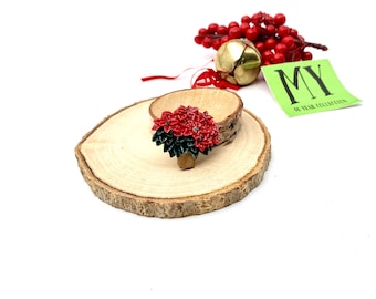 Albero di Natale Spilla Pendente Vintage Multicolore Strass Cristallo Pin Gioielli Regalo RKr686, Taglia unica, Resina