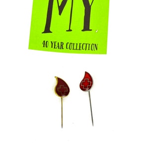 Vintage Lapel Pin - Red Cross - Blood Donor Lapel Pin - Badge - SOLD SEPARATELY - My40YearCollection