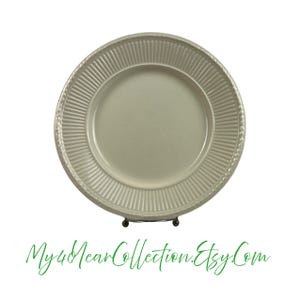 Vintage Dinner Plate - Edme Wedgewood - Made in England - Off White Ribbed - My40YearCollection