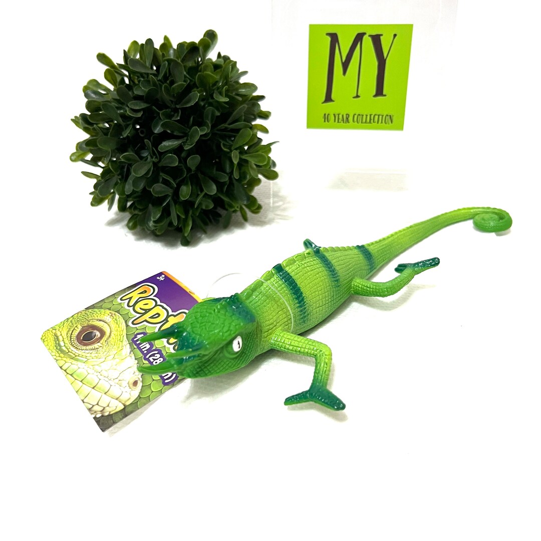 Vintage Chameloen Lizard Toy Greenbrier Jackson Horned Etsy