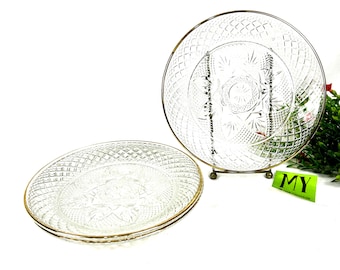 Vintage Cristal D'Arques-Durand Antique Gold Trim 8 inch Plate - Sold Separately - My40YearCollection