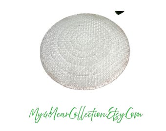 Vintage Clear Textured Glass Ceiling Light Cover Flush Mount Replacement Globe