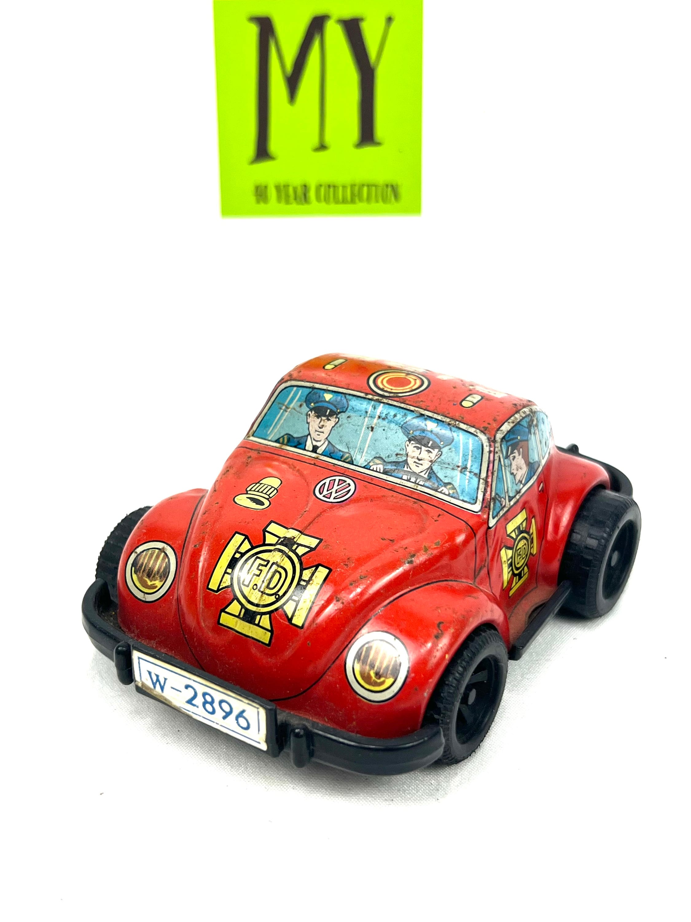 萬代屋【シトロエンDS19赤レッド】ブリキ tin toy car【箱はコピー