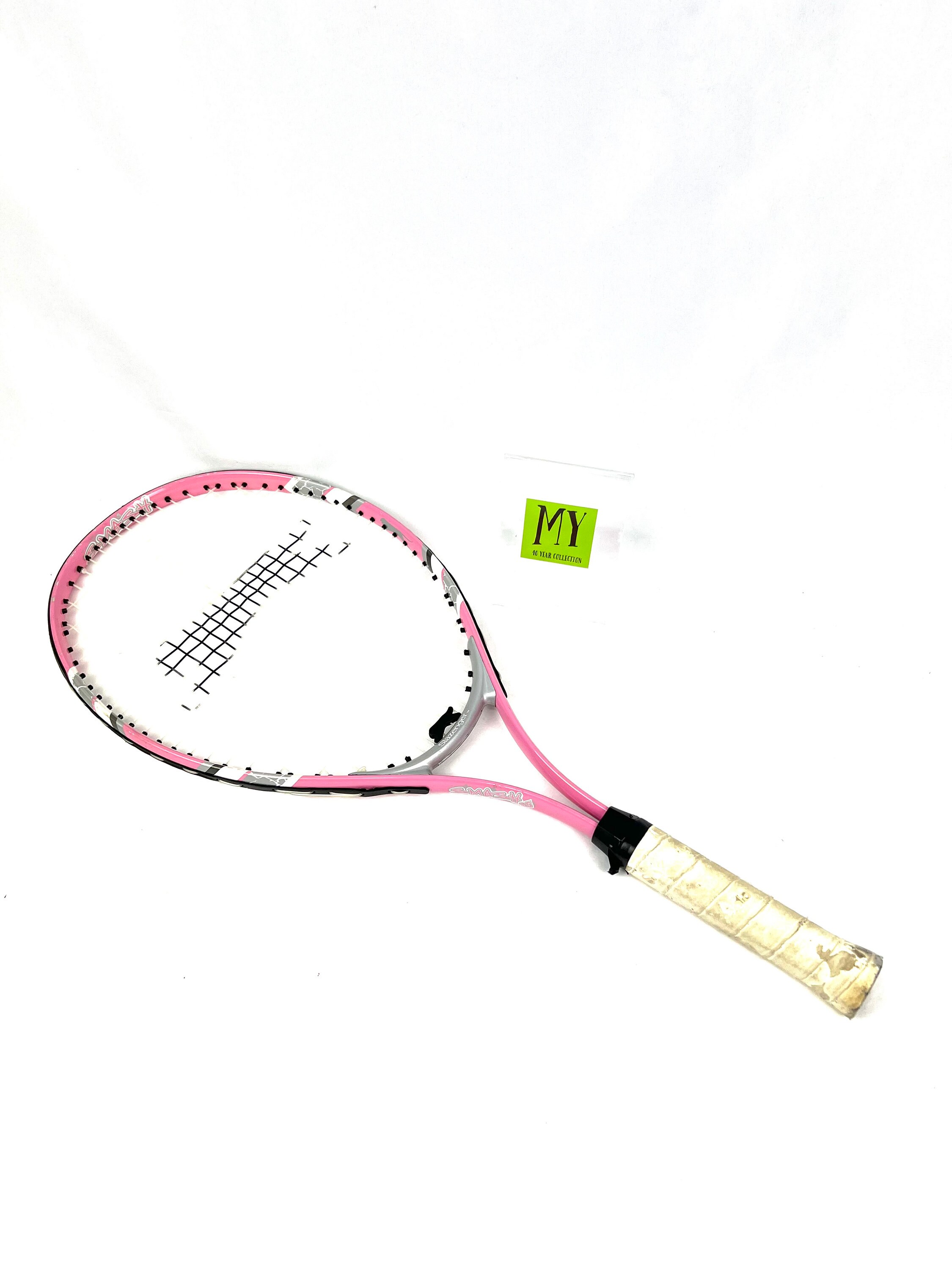Vintage Tennis Racket - Slazenger Smash 25 - Pink and White