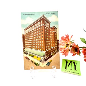 Carte postale vintage des années 40 Henry Grady Hotel Atlanta, Géorgie Carte postale en lin Occasion souvenirs éphémères My40YearCollection