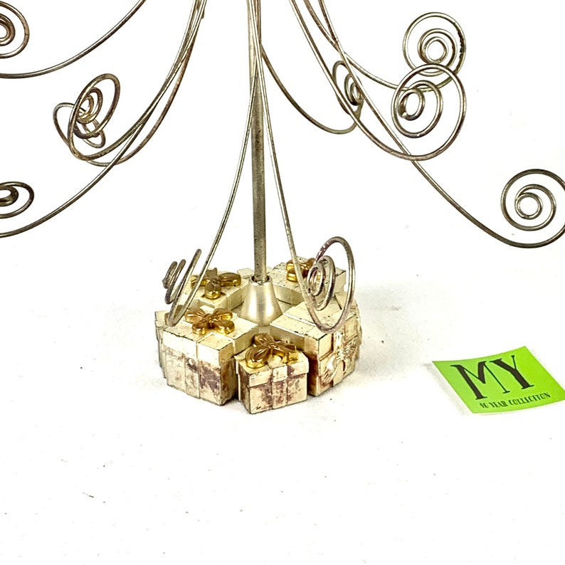 Vintage GSA Tabletop Christmas Tree Card Photo Display Swirley Etsy