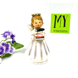 Vintage September Angel Figurine: Dabs Japan Birthday Gift