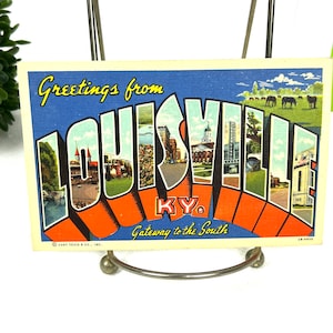 Vintage Postcard - Greetings from Louisville, KY Postcard - 1940's Big Letter Louisville Postcard My40YearCollection