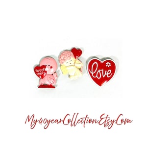 Vintage Valentine Magnets, Cupid Bird Love Heart, Retro Fridge Magnets Sold Separately