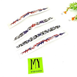 Vintage Armband Temporary Tattoo Sticker Fake Tattoo Blood Vein Black Ornate Purple Red Black Sold Separately My40YearCollection
