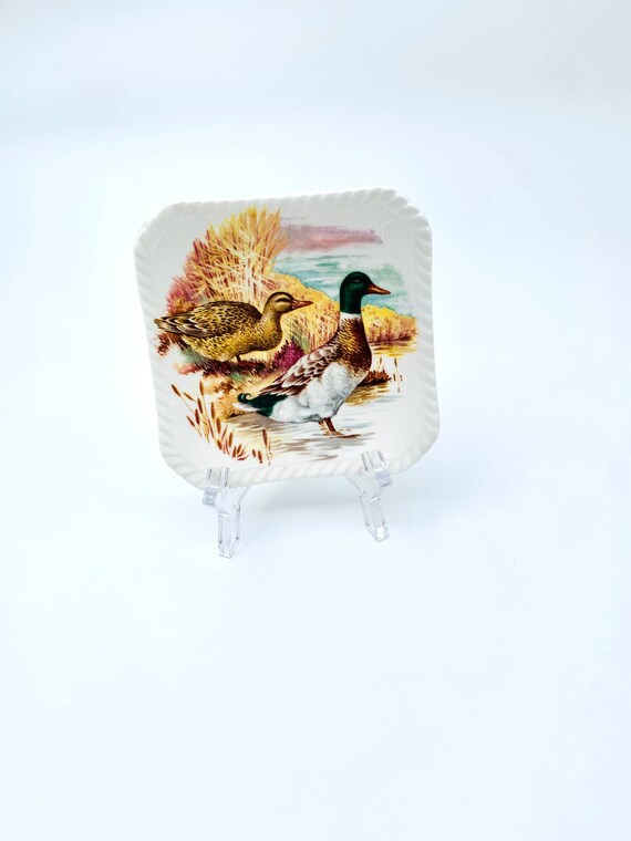 VIntage Royal Adderley Game Bird Trinket Dish Duc… - image 2