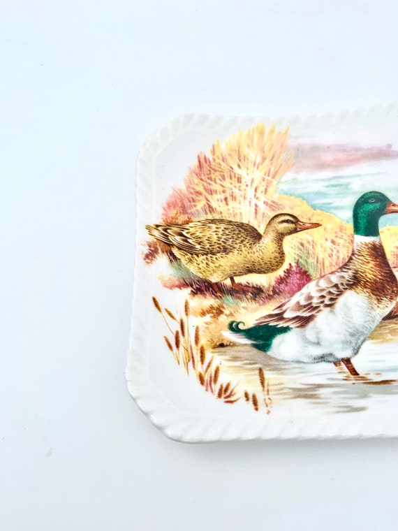VIntage Royal Adderley Game Bird Trinket Dish Duc… - image 4