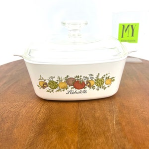 Vintage Spice of LIfe - Corning Ware - L&#39;Echalote La Marjolaine with Lid - A-1 1/2-B - My40YearCollection