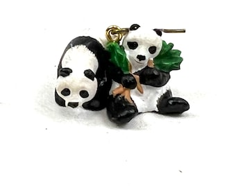 Adorable adorno vintage en miniatura de Hallmark de 1998, Arca de Noé, Panda pacífico, Mini decoración navideña, Mi colección de 40 años