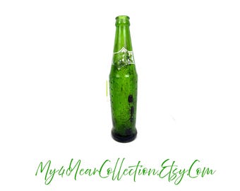 Vintage Green Sprite Bottle: Embossed Dotted Glass, Jacksonville FL Coca-Cola