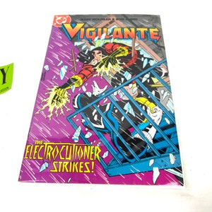 Vintage Vigilante, DC Comic, Number 9, 1984  The Electrocutioner Strikes, Comic Graphic Novel Superhero My40YearCollection