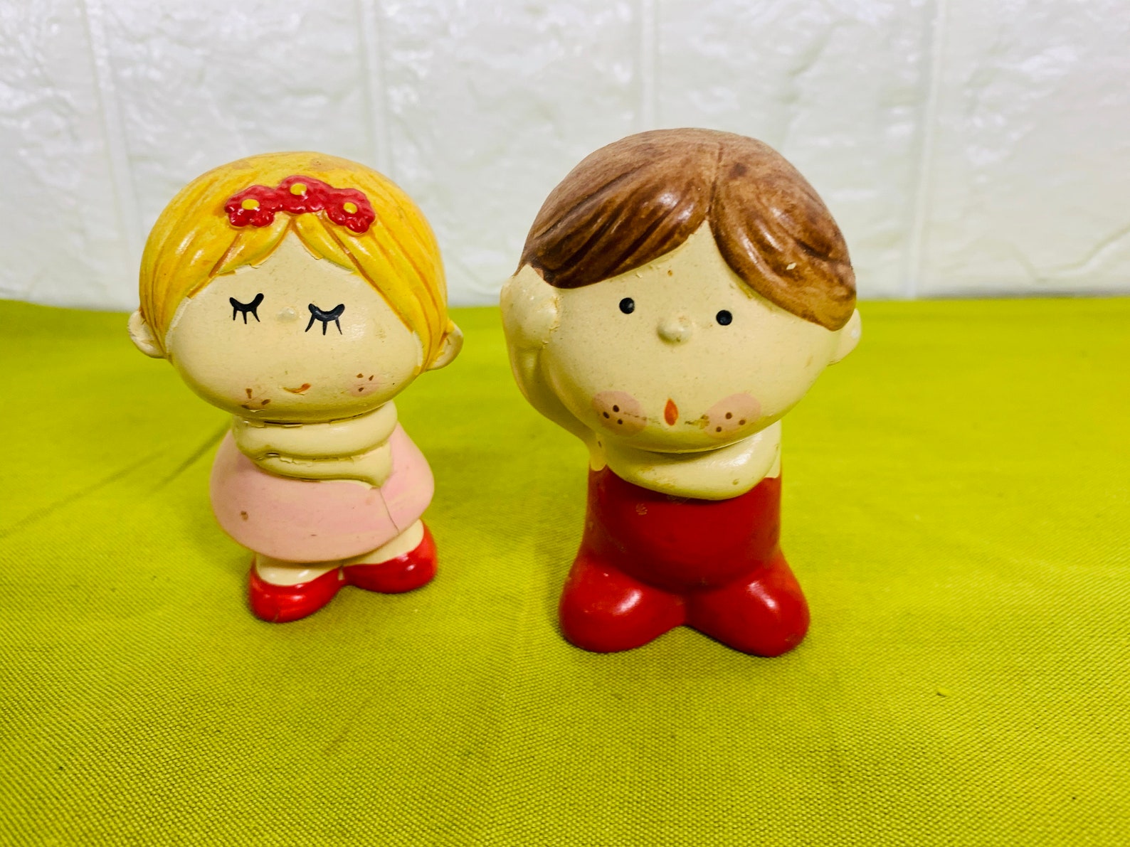 Vintage Ceramic Boy and Girl Figurines Collectible Figurines Etsy