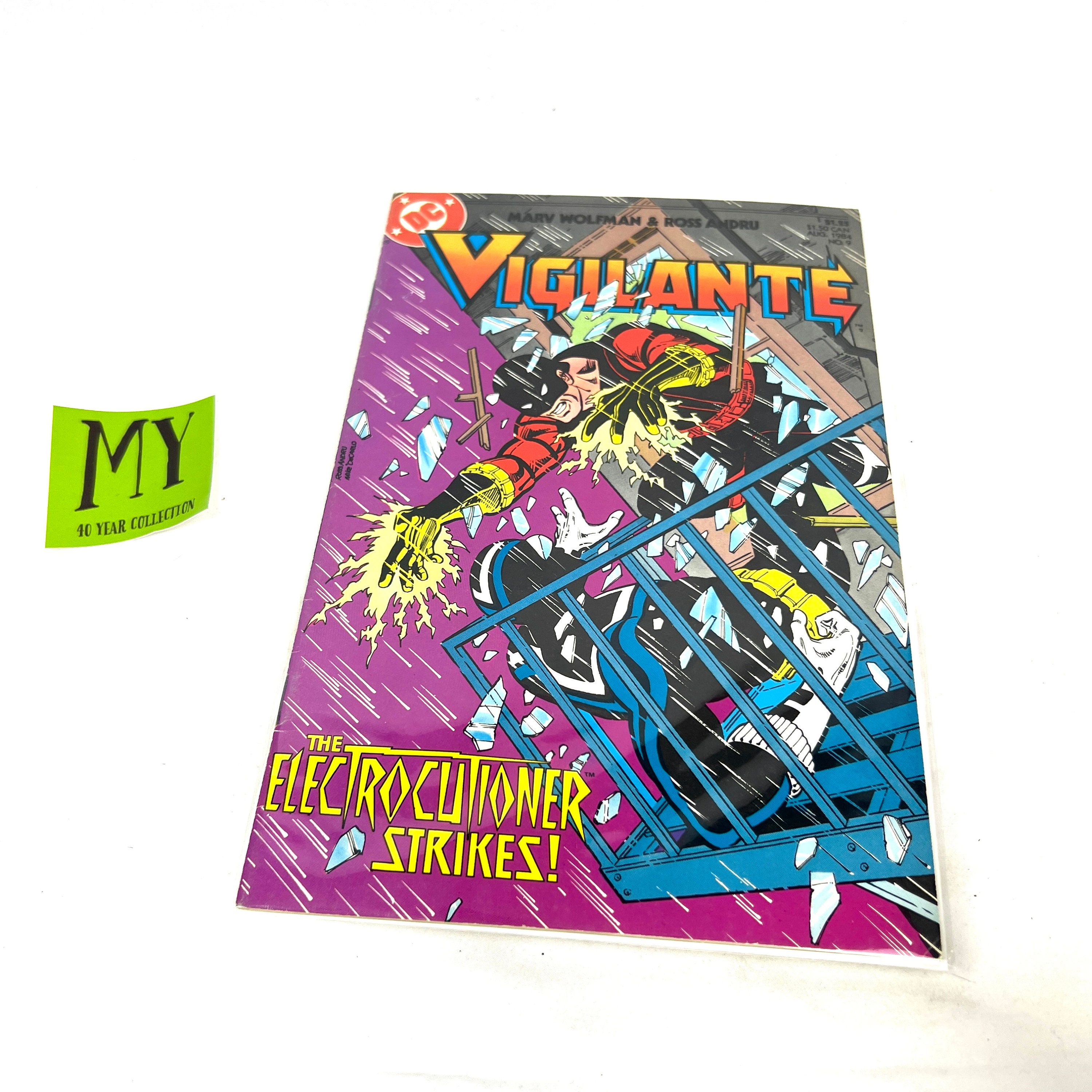 Vintage Vigilante, DC Comic, Number 9, 1984 the Electrocutioner Strikes ...