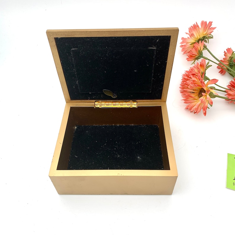 Vintage Small Rectangular Photo Frame Jewelry Box Composite Etsy