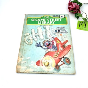 1978 The Sesame Street Library Volume 4 Featuring Letters G H and I and the number 4 with Jim Hanson Hardcover Book  My40YearCollection