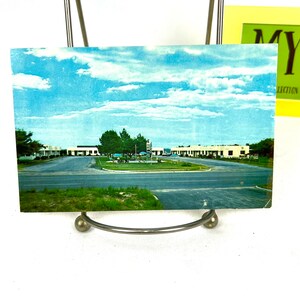 Cartolina d'epoca - Cloverleaf Motel and Restaurant - Clanton Alabama - Francobollo Lincoln da 4 centesimi spedito nel 1966 - Cartolina dell'hotel My40YearCollection