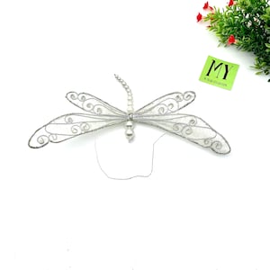 Beautiful Vintage Rhinestone and Pearl Dragonfly Ornament Wedding Decor For Craft Prop My40YearCollection