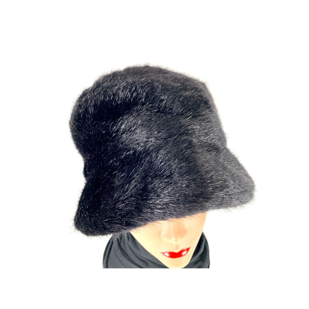Vintage Betmar New York Faux Fur Black 