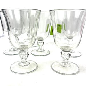 Vintage Glassware - Stunning Set of 6 Casual Settings Clear Cristal D&#39;Arques - Durand Water Goblets - My40YearCollection