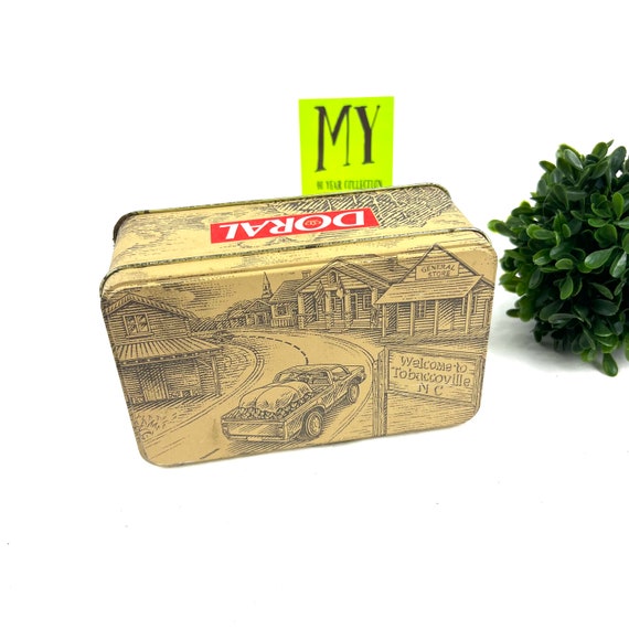 doral cigarette tin 1996 With Unopened Box Of Matches Doral Lights, Premium Taste, King
