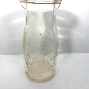 Vintage 1927 Half Pint Milk Bottle, Southern Dairies Knowville, Tenn; Collectible Glass Farmhouse Decor