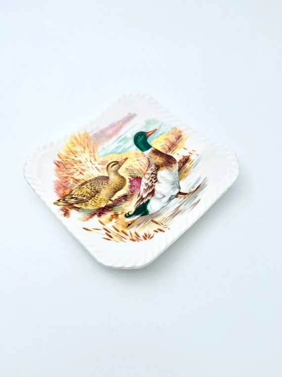 VIntage Royal Adderley Game Bird Trinket Dish Duc… - image 9