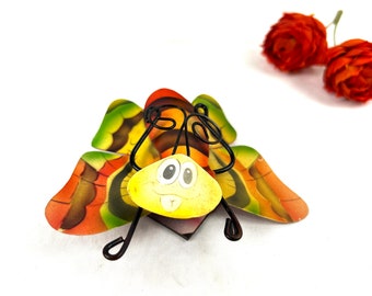 Vintage Magnet - Anthropomorphic Metal 3D Butterfly - Metal Planter Decor - My40YearCollection