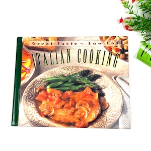 1996 Time Life Books Great Taste Low Fat Italian Cooking Cook Book Hardcover Spiral Italian Recipes Cook book Gift Idea My40YearCollection