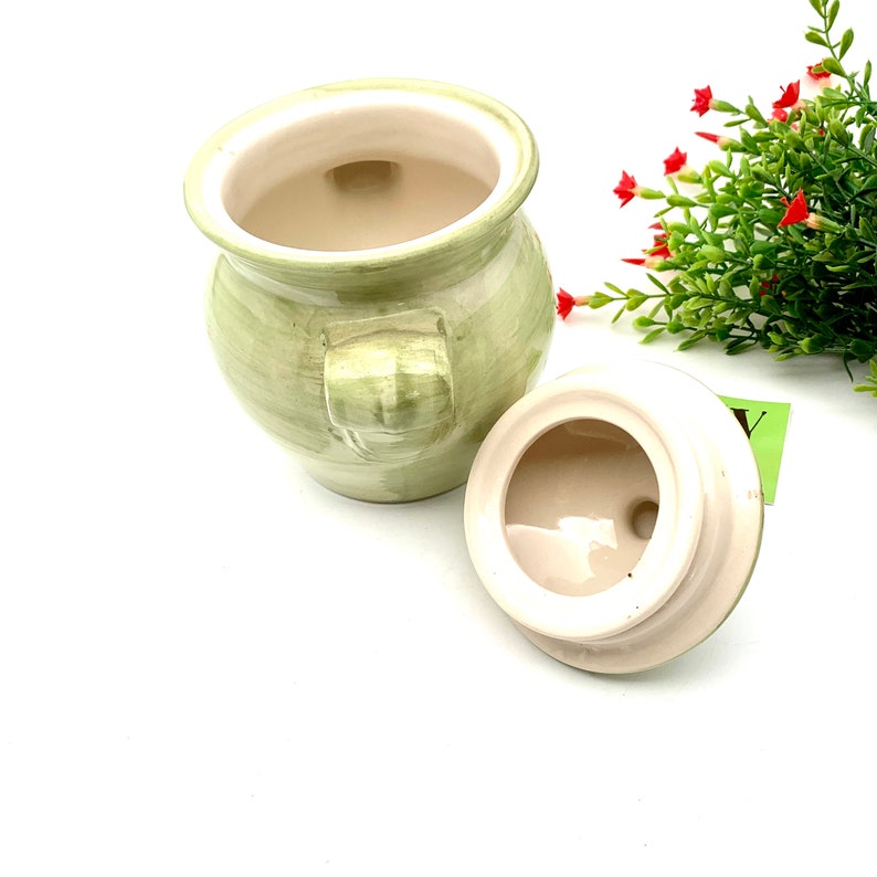 Vintage Ceramic Canister With Lid Produced for Designpac Inc Etsy