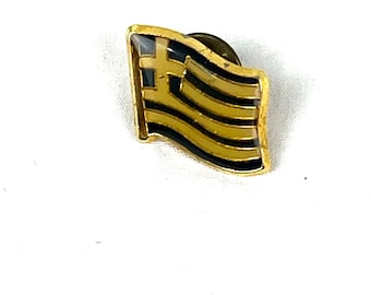 Boutons De Manchette émaillés Drapeau Grec - Or 18k 750 (11 G) - Occasion De Qualité - Style Estate