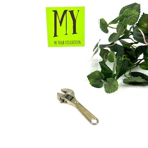 Vintage Miniature Adjustable Wrench - Miniature Tool - Keychain Wrench - Made in Japan - My40YearCollection